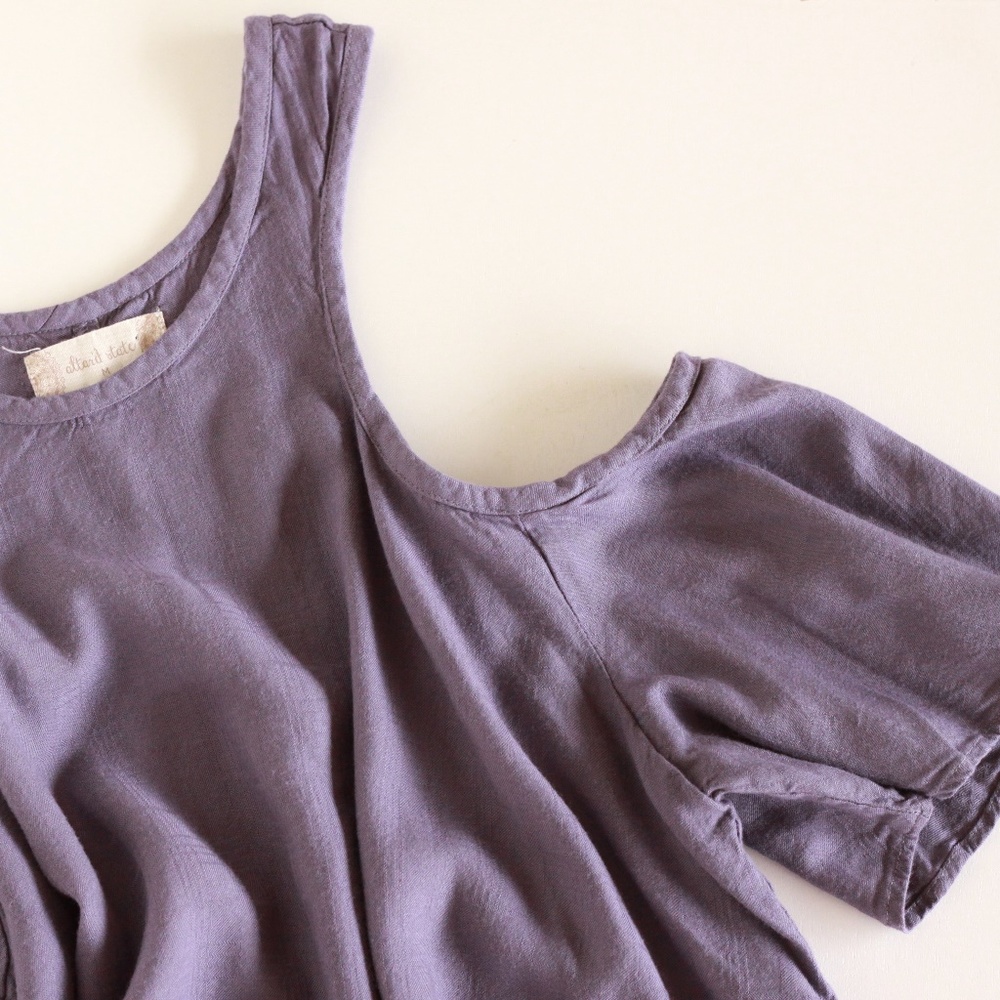 Altered State purple tank/blouse shoulder cutout